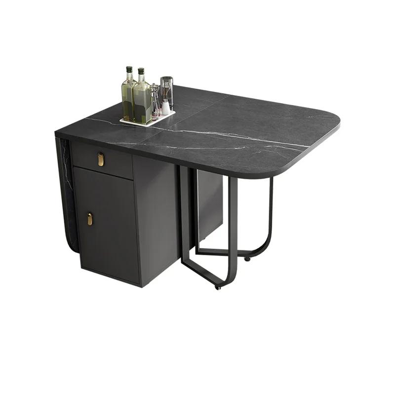 Table à manger et chaises pliantes, mobilier multifonctionnel, rectangulaire et mobile, à la mode