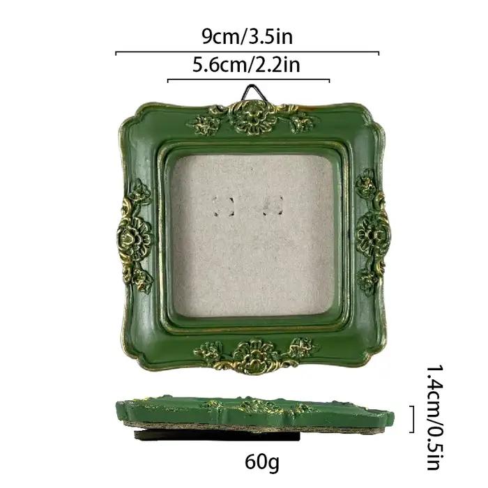 Mini cadre photo vintage baroque, décoration murale ou de table, cadre photo en résine en relief, ar