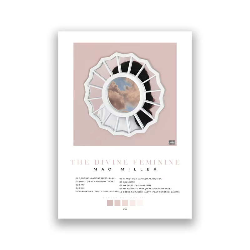 Affiche d'album The Divine Feminine MAC MILLER, peinture sur toile d'art mural de musique, imprimés,