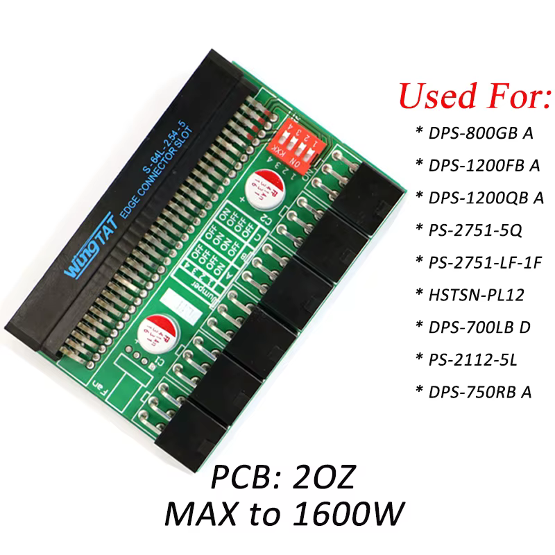 Carte d'installation de serveur d'alimentation, 6x ports PCI-E 6Pin
