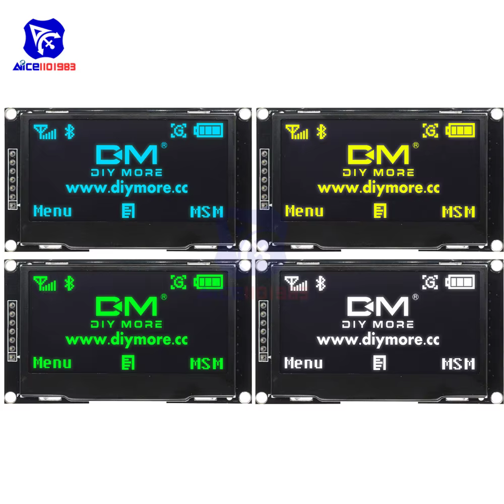 Diymore 2.4 "2.42 pouces 128x64 OLED Module d'affichage LCD SSD1309 12864 7 broches SPI/IIC I2C Inte