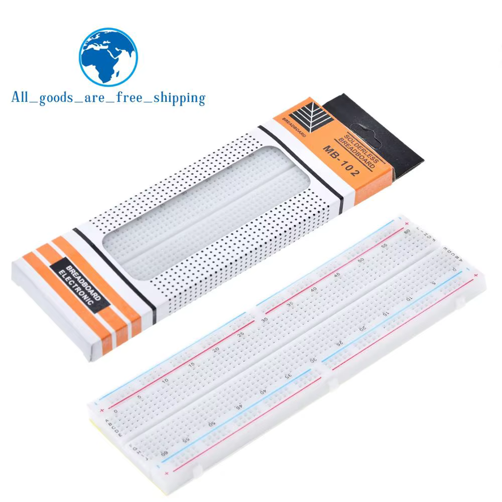 TZT 1/2pcs Breadboard 830 Point Board MB-102 MB102 Kit de développement et de test DIY