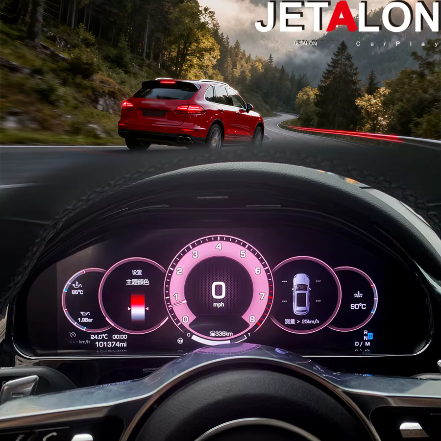 Tableau de bord LCD Android pour Porsche Cayenne 2011 – 2017, compteur de vitesse numérique pour voi