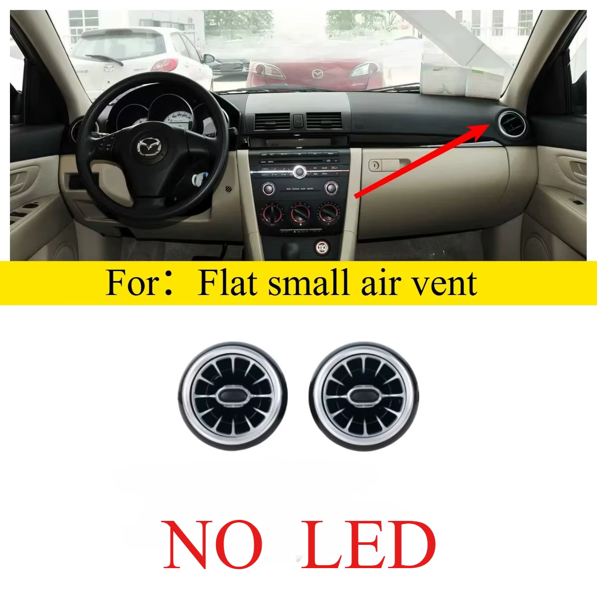 Lumière ambiante LED pour voiture Mazda 3, tableau de bord avant, sortie de ventilation de climatisa
