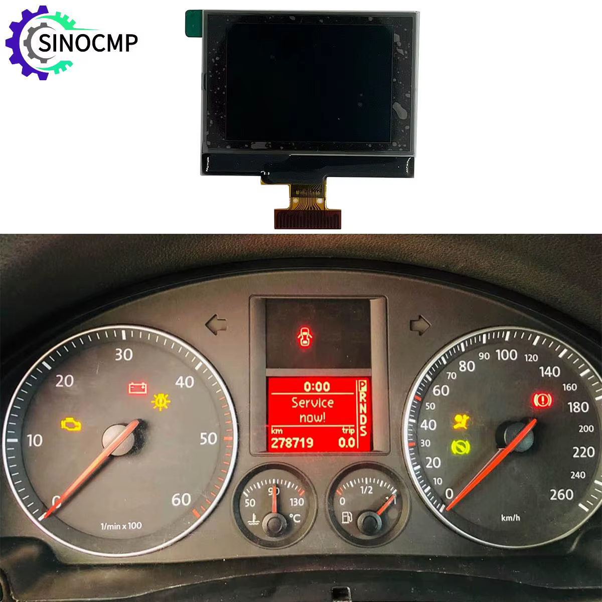 Écran d'affichage LCD pour tableau de bord, pour VW Golf V Passat B6 Jetta Mk5 Touran Skoda Seat, pa