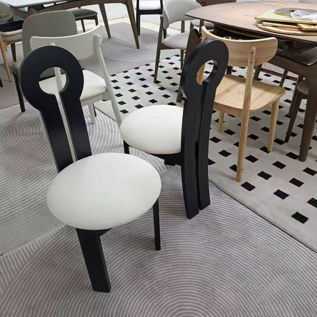 Table de salle à manger ovale en marbre, style vintage français, pour murs de cuisine, mobilier mode