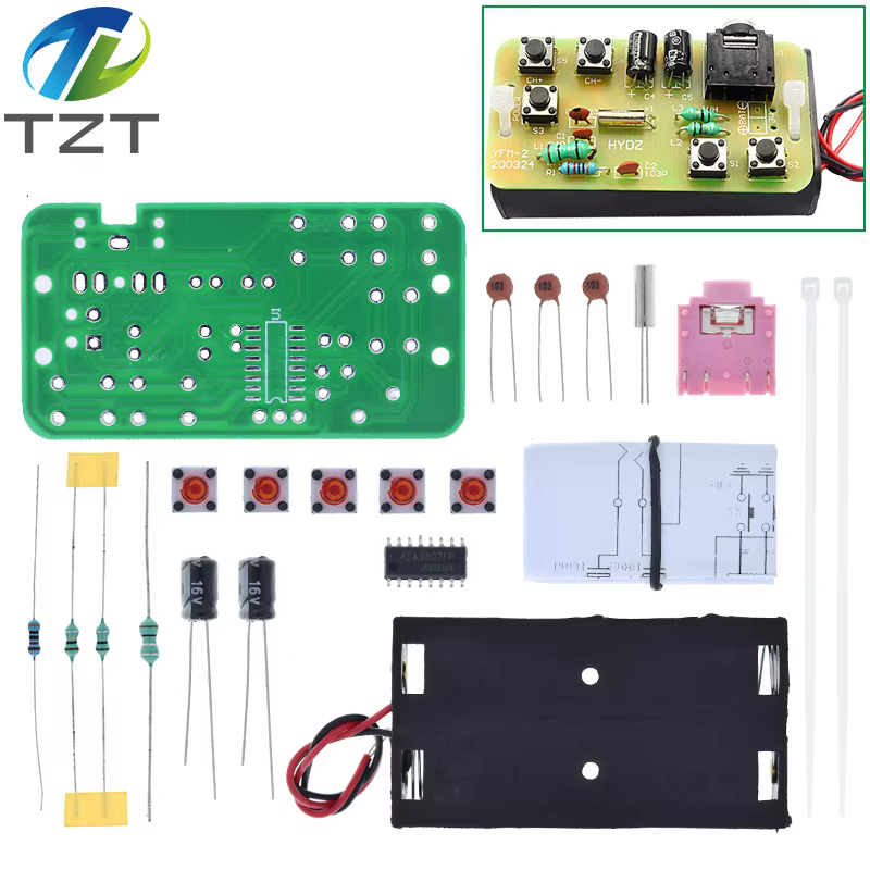 Kit de bricolage Radio stéréo FM 76-108MHz, Module récepteur FM sans fil, Modulation de fréquence, p
