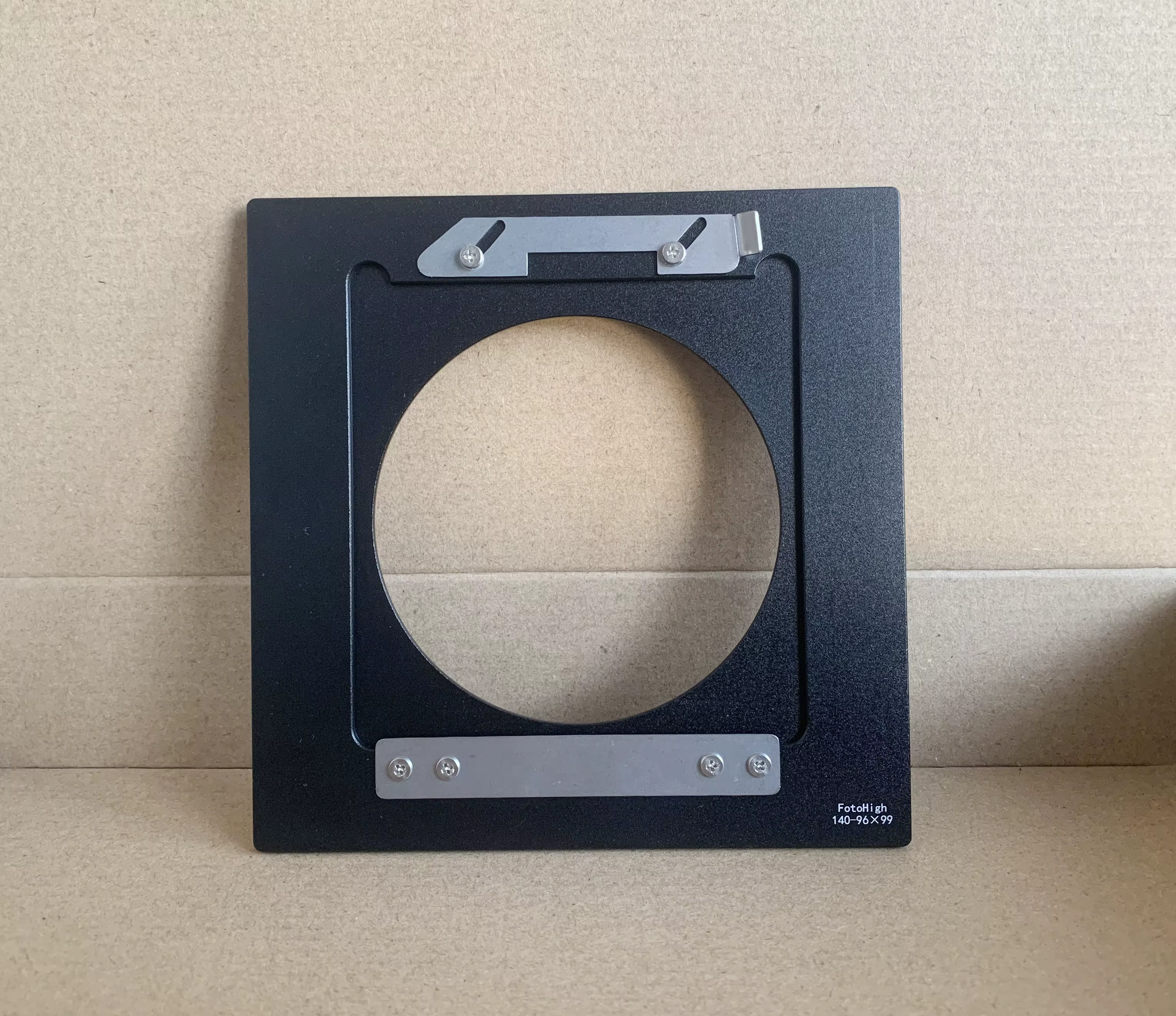 Adaptateur de Conversion de carte d'objectif en métal Sinar 140mm à carte d'objectif Linhof 99X96mm