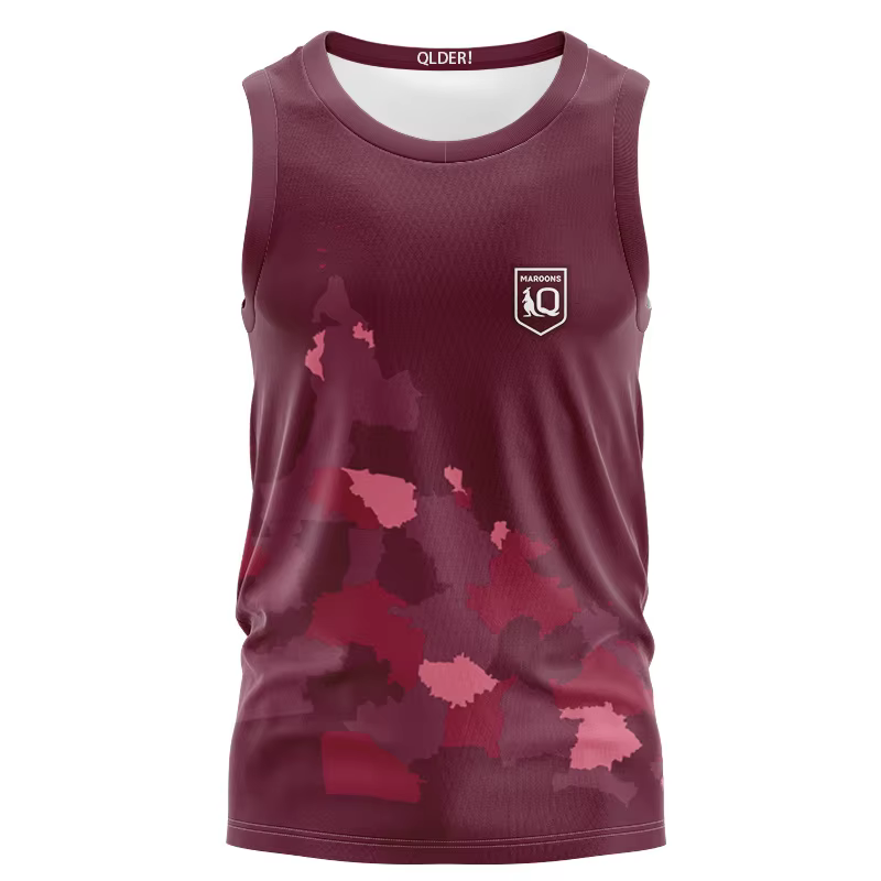 Maillot de rugby domicile/extérieur/entraînement QLD Maroons 2026 - Taille homme : S-7XL Qualité par