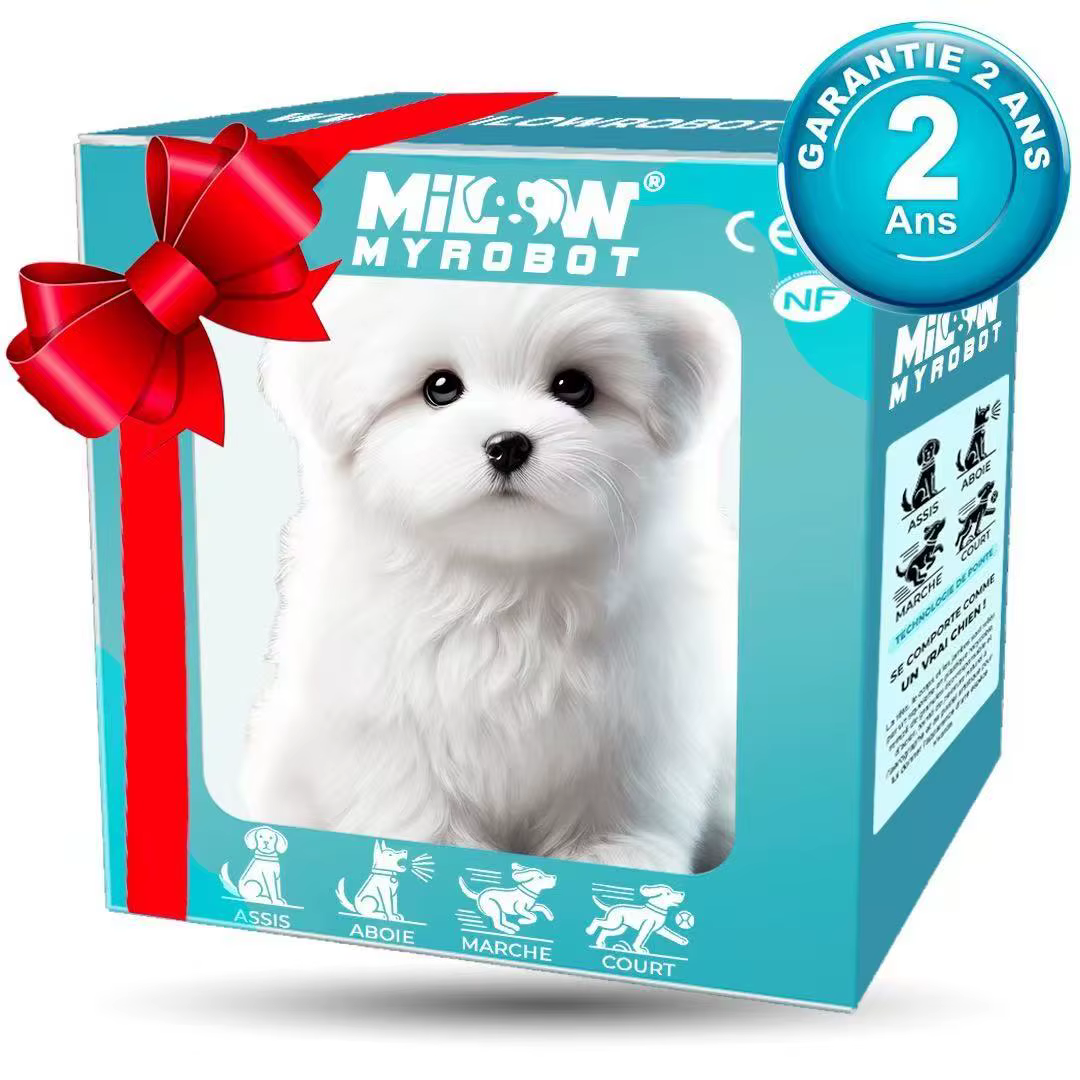 Nouveau chiot robot en peluche mignon, interactif, qui marche, qui aboie, qui fait bouger la queue, 
