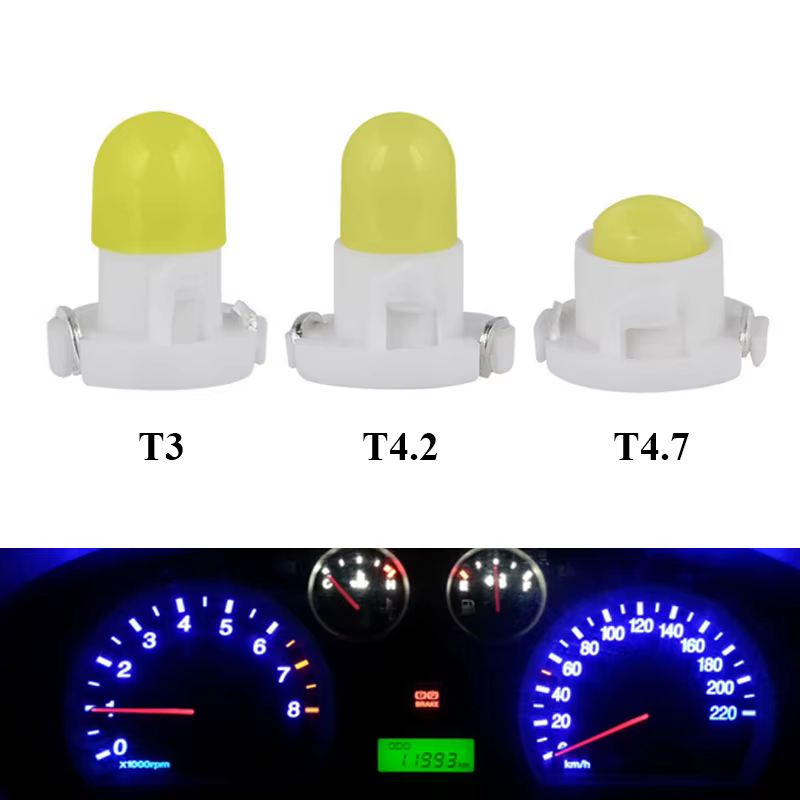 50pcs T3 T4.2 T4.7 COB tableau de bord de voiture indicateur Instrument ampoules Auto intérieur lamp