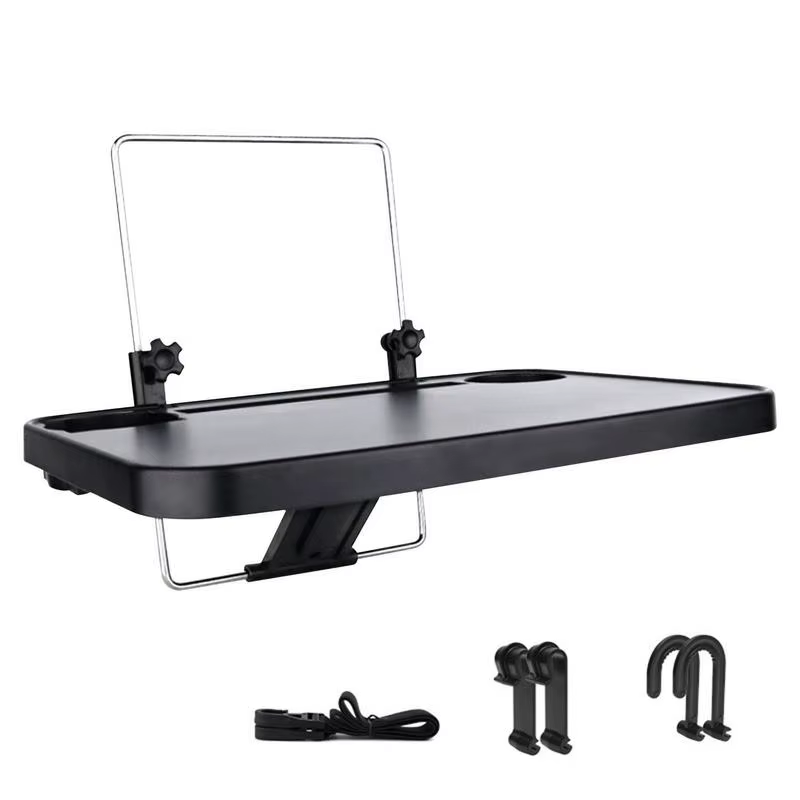 Table de voiture pliable, plateau de voiture pour volant de voiture, Table de voyage avec rainure de