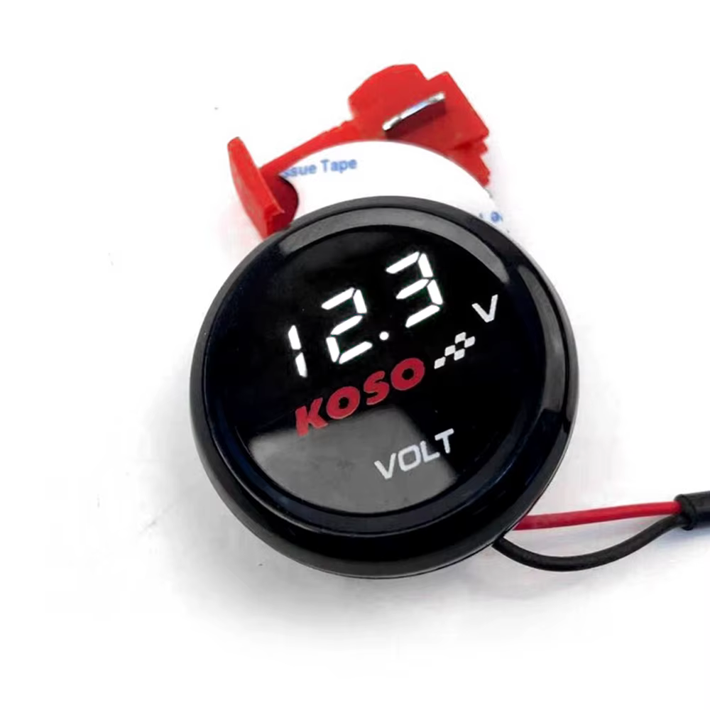 Voltmètre rond LED 10-150v, batterie de voiture électrique, Table d'affichage modifiée pour moto, ac