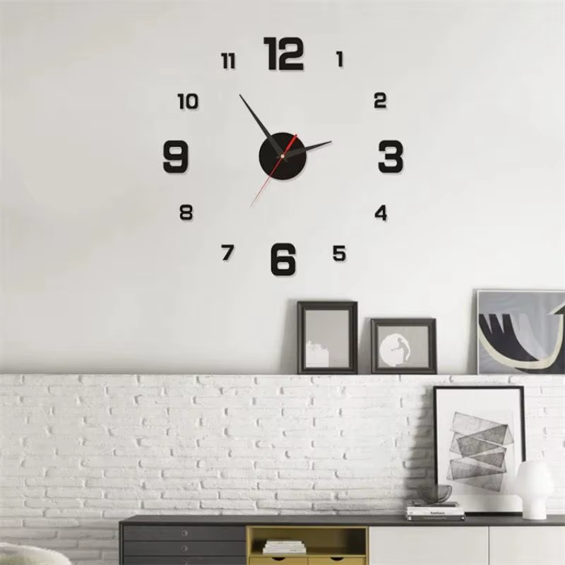 Horloge numérique lumineuse, horloge murale stéréoscopique DIY, horloge silencieuse, horloge murale 