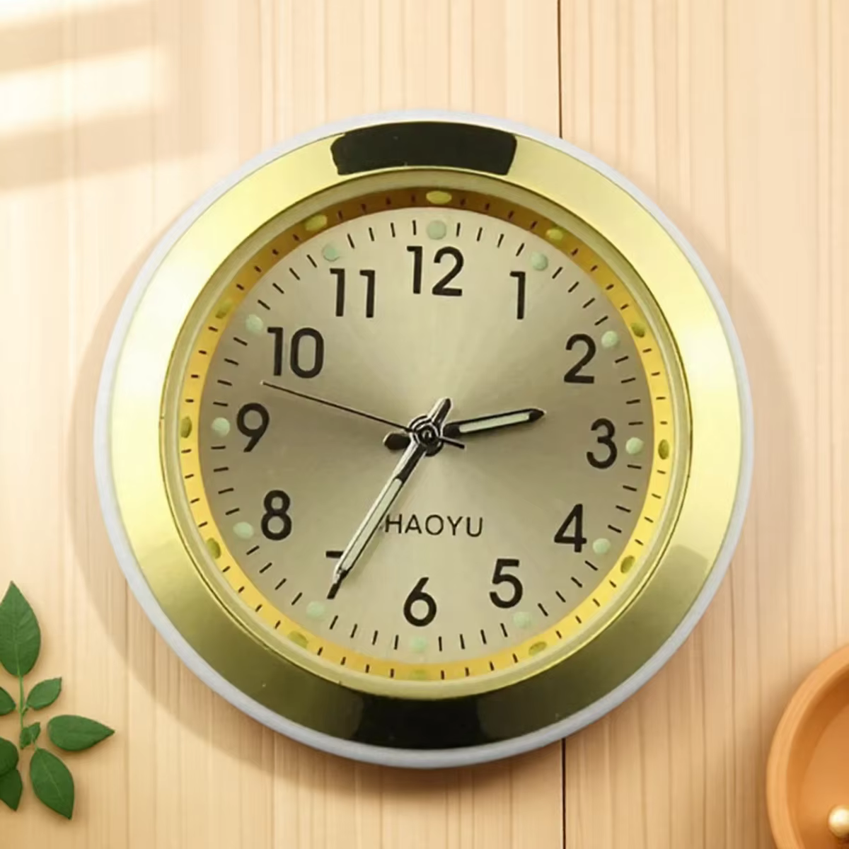Horloge de voiture lumineuse analogique, montre à Quartz décorative pour sortie d'air automatique, a
