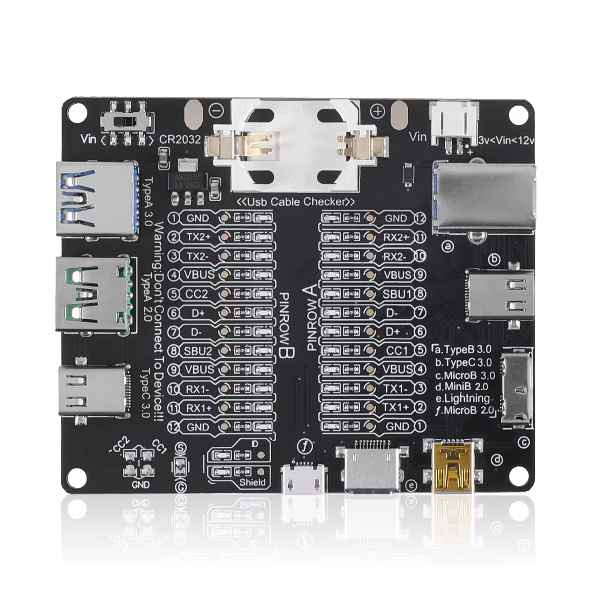 Carte de Test de ligne de données de câble USB, vérificateur de câble, testeur de câble USB, commuta