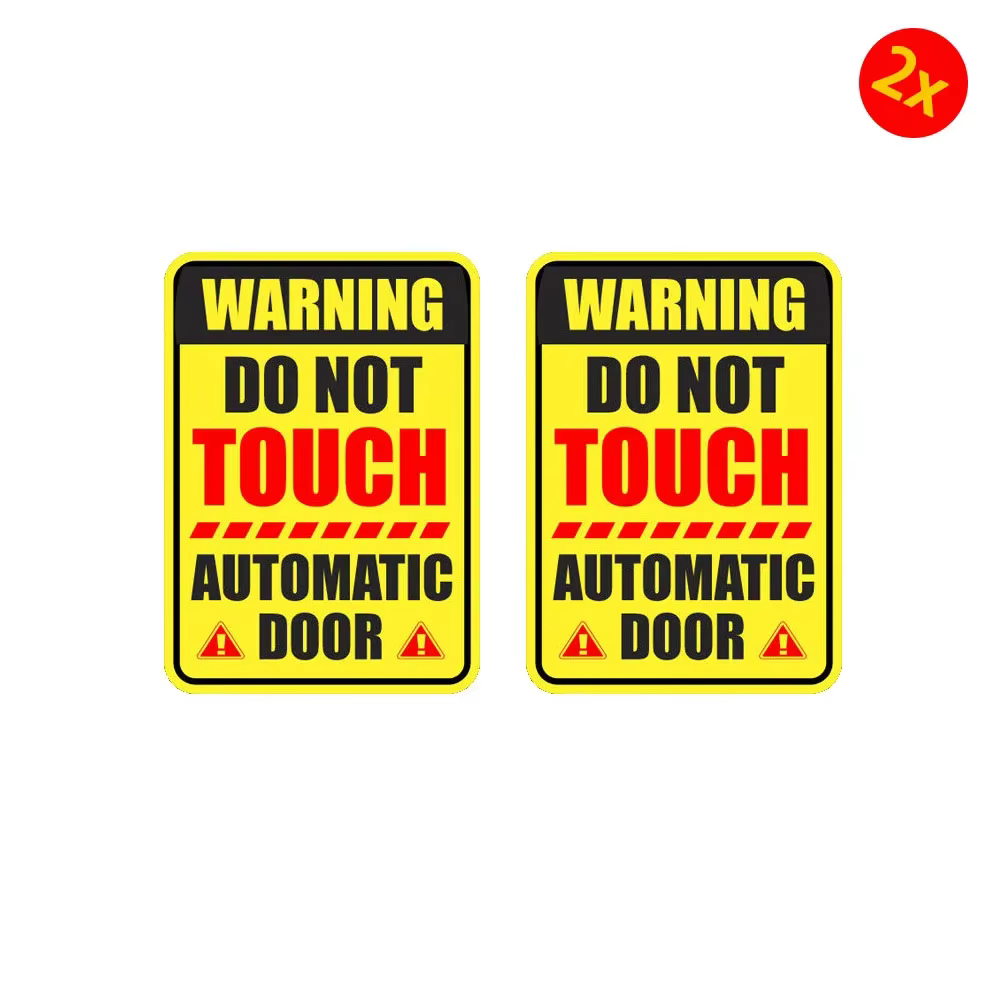 Autocollant de porte automatique, lot de 2, 7 pouces de haut x 5 pouces de large, ne touchez pas, au