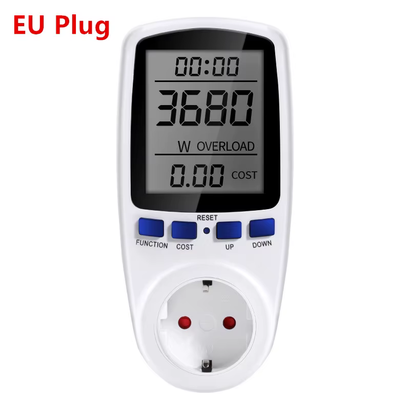 Wattmètre de tension numérique, compteur de puissance 110/250V, consommation d'énergie, prise KWh, p