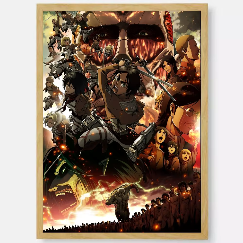 Affiche classique d'anime a-attaque o-on t-titane, toile d'art HD, peinture de maison, salon, chambr