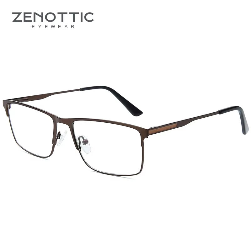 ZENOTTIC Titanium progressive prescription Glasses Square anti - blue light myope Glasses Business l