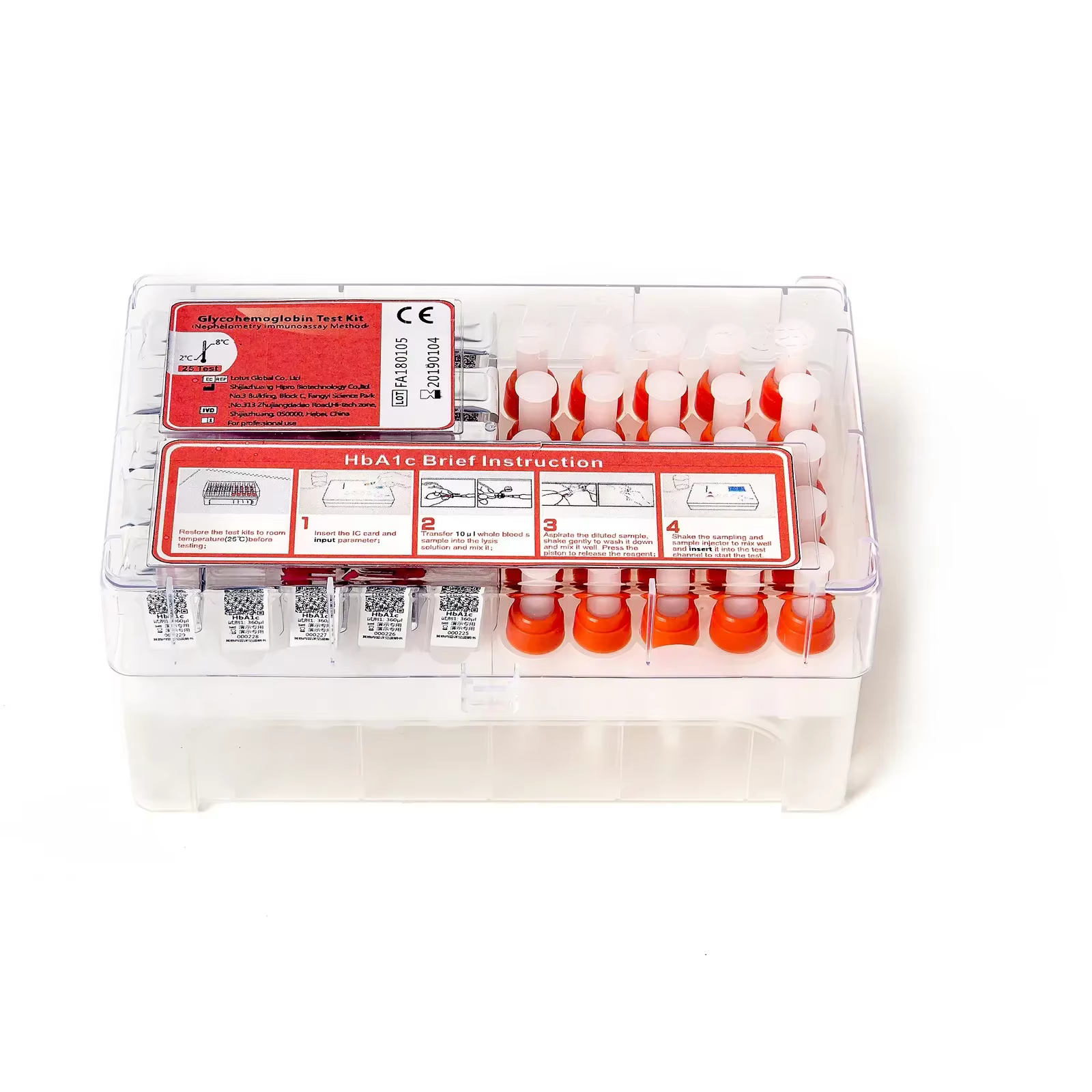 Réactifs pour tests Hipro HP-AFS/1 A1, 25 pièces par boîte