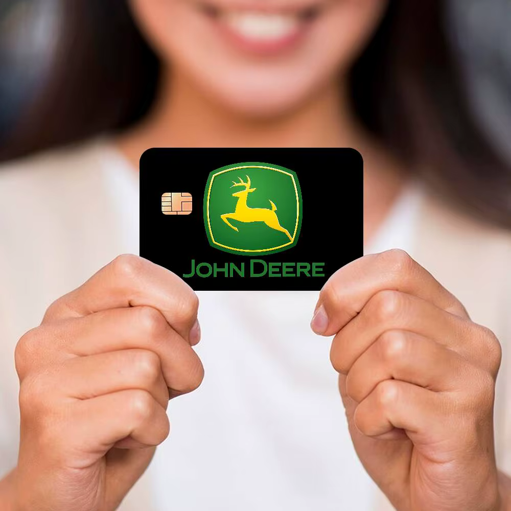 Autocollant de carte de crédit/débit DIY avec logo classique J-John D-Deere, autocollant de fête, dé