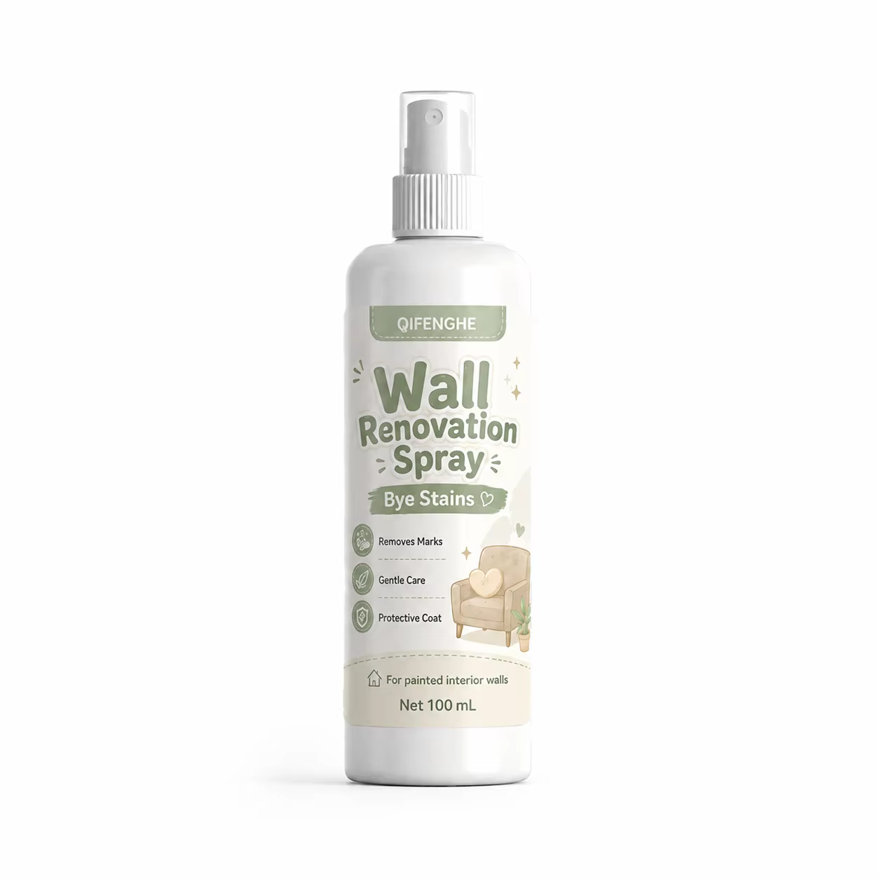 Nettoyant mural en spray 100 ml, détachant sans danger pour la peinture, pour les traces de stylo, l