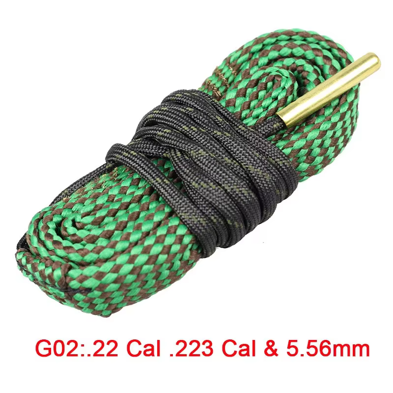 Nettoyeur d'alésage de pistolet de chasse. 22 Cal.223 Cal.38 Cal & 5.56mm,7.62mm,12GA, Kit de nettoy