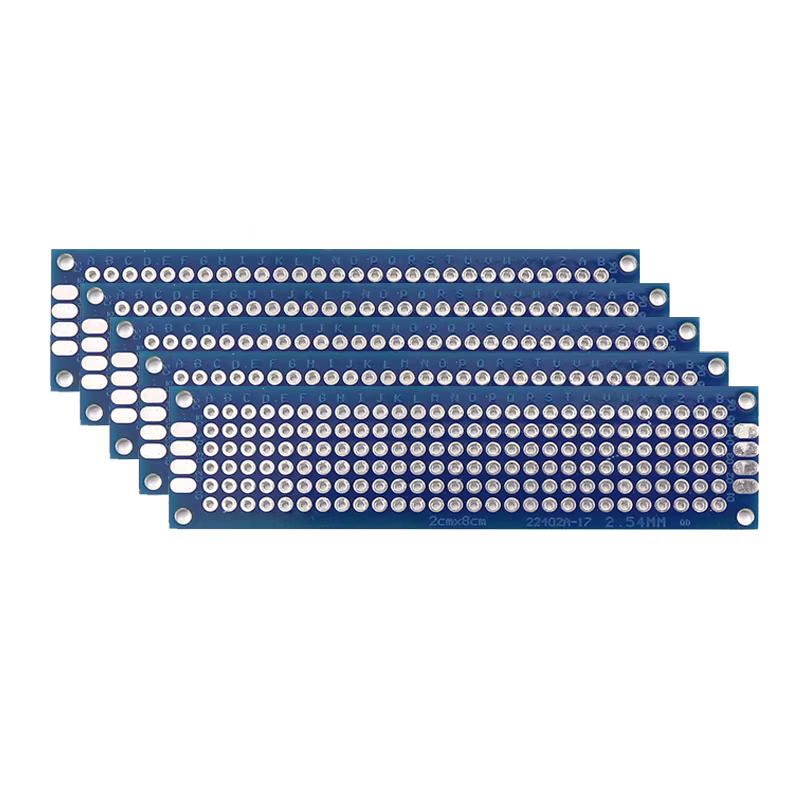 Prototype de carte PCB bleu, cartes de circuit imprimé double face pour projet de soudure de bricola