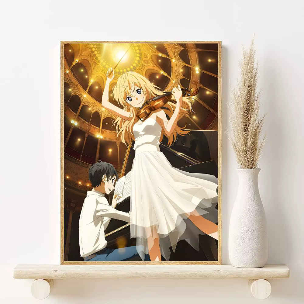 Anime votre mensonge en avril ami un affiche HD art collant mur étanche maison salon chambre bar déc