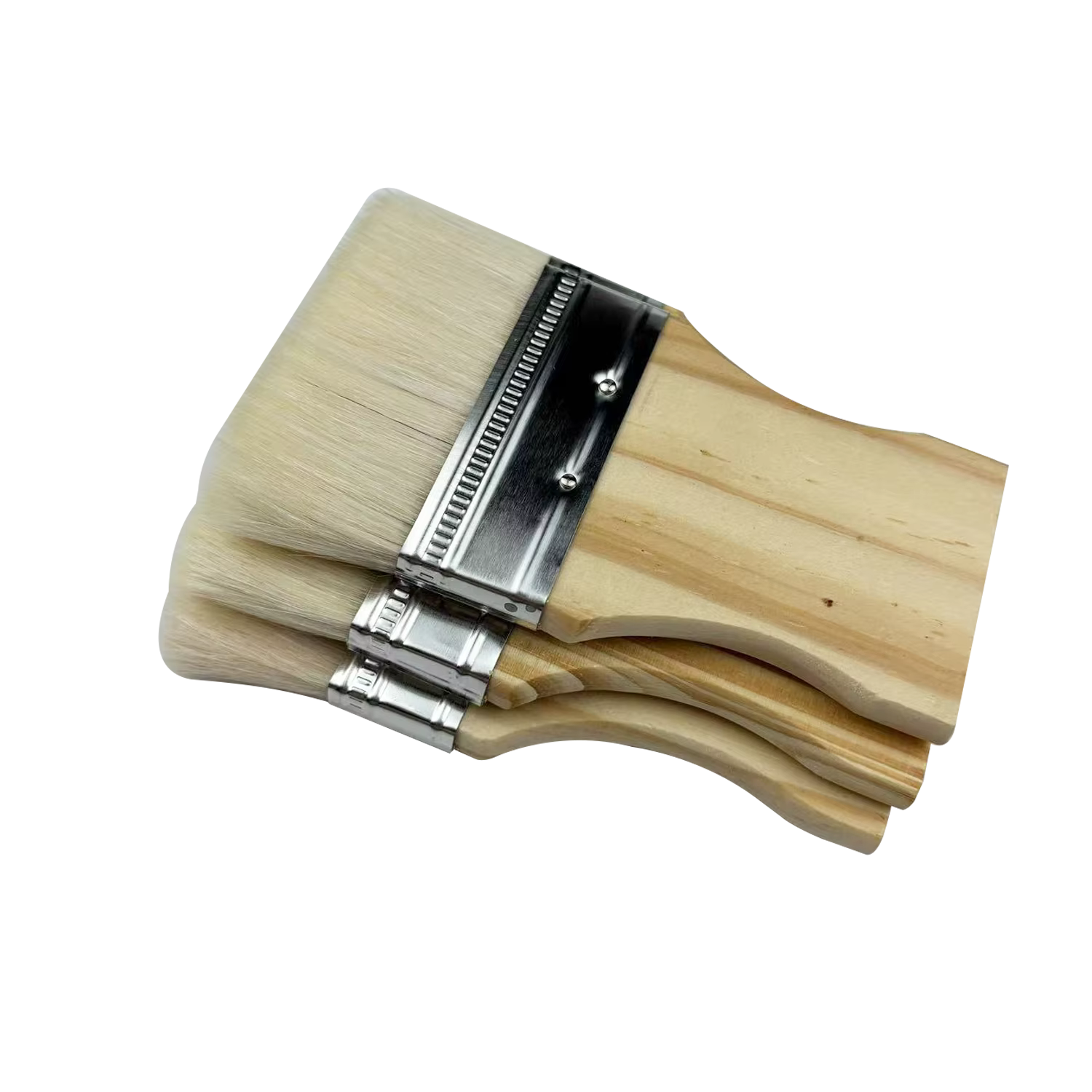 Ensemble de 3 pinceaux plats en laine de haute qualité pour peinture à l'huile et à l'acrylique, man
