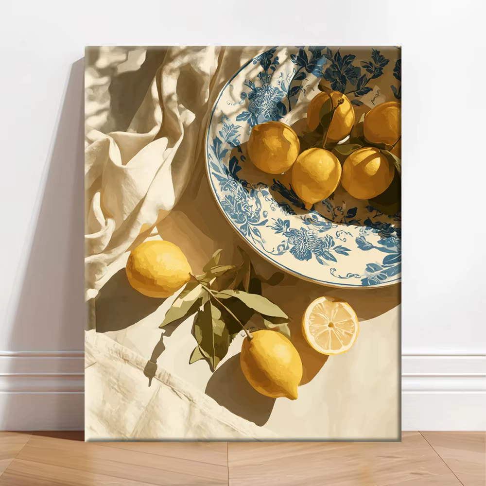 Peinture par numéros de fruits pour adultes, kits DIY, peint à la main sur toile, peinture à l'huile