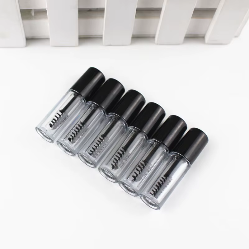 Tube de brillant à lèvres en plastique, petit Tube de rouge à lèvres/Mascara Eyela avec échantillon