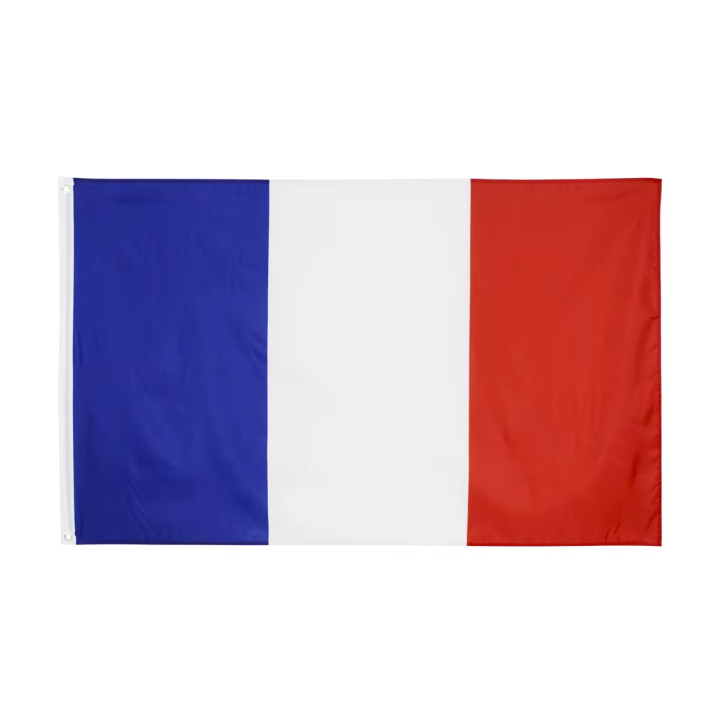 Drapeau de la France 90x150cm Polyester bleu blanc rouge fra fr français bannière suspendue décorati