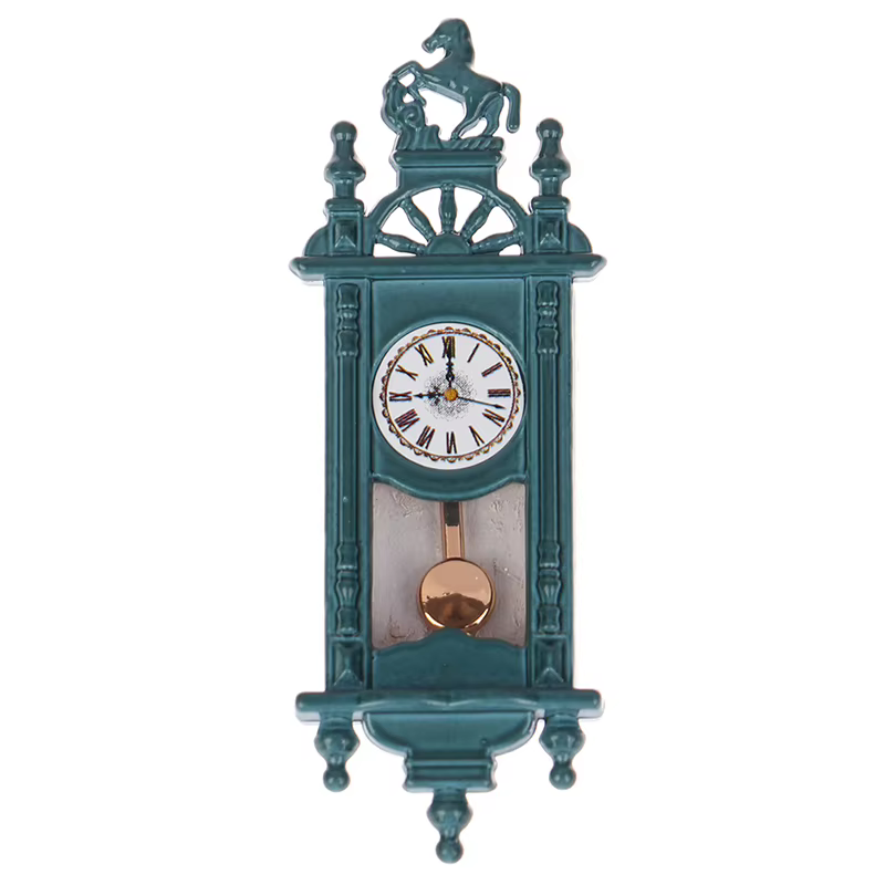 1 pièce - Accessoires de scène pour maison de poupée - Mini horloge romaine rétro - Décoration de sa