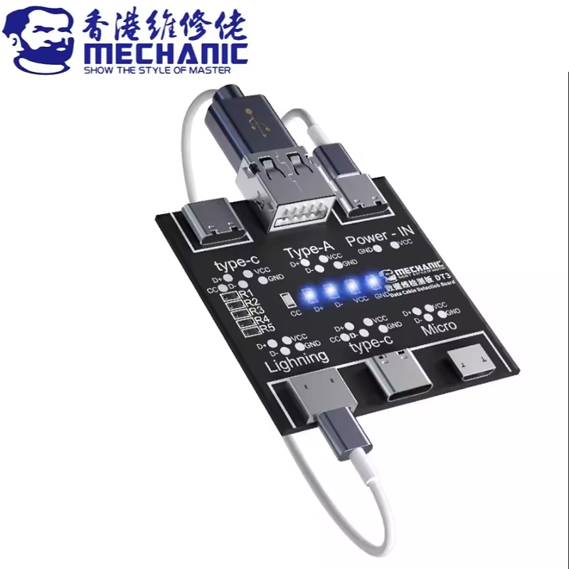 Carte de détection de câble de données mécanique DT3, testeur de câble USB, commutation marche-arrêt