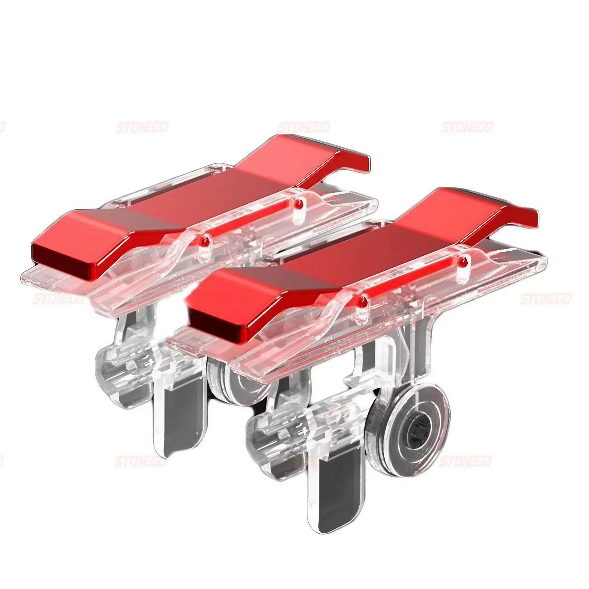 STONEGO 1 paire de contrôleur de bouton de feu de jeu de téléphone portable et poignée de jeu de survie Joystick déclencheurs R1L1 pour couteaux/PUBG/règles