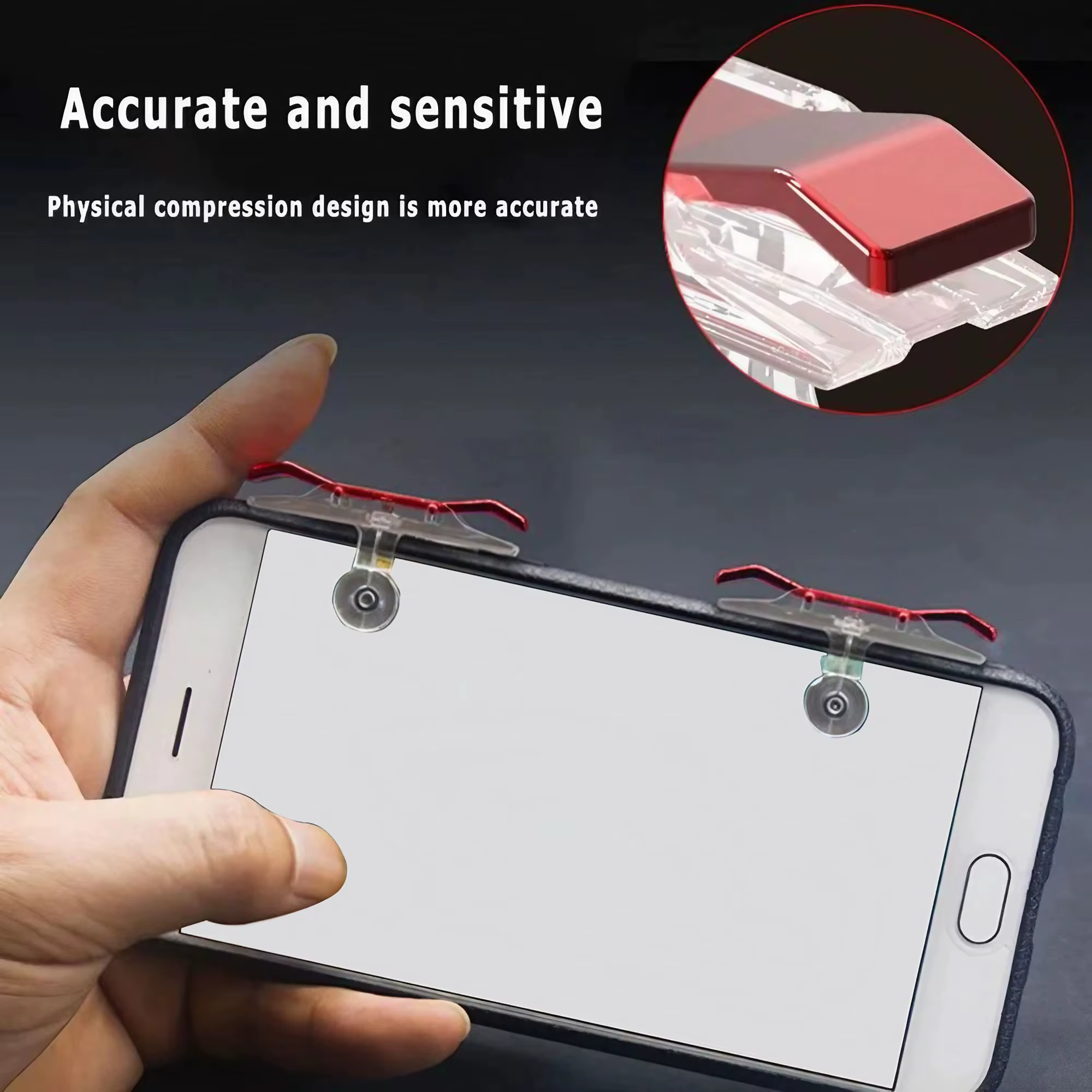 STONEGO 1 paire de contrôleur de bouton de feu de jeu de téléphone portable et poignée de jeu de survie Joystick déclencheurs R1L1 pour couteaux/PUBG/règles