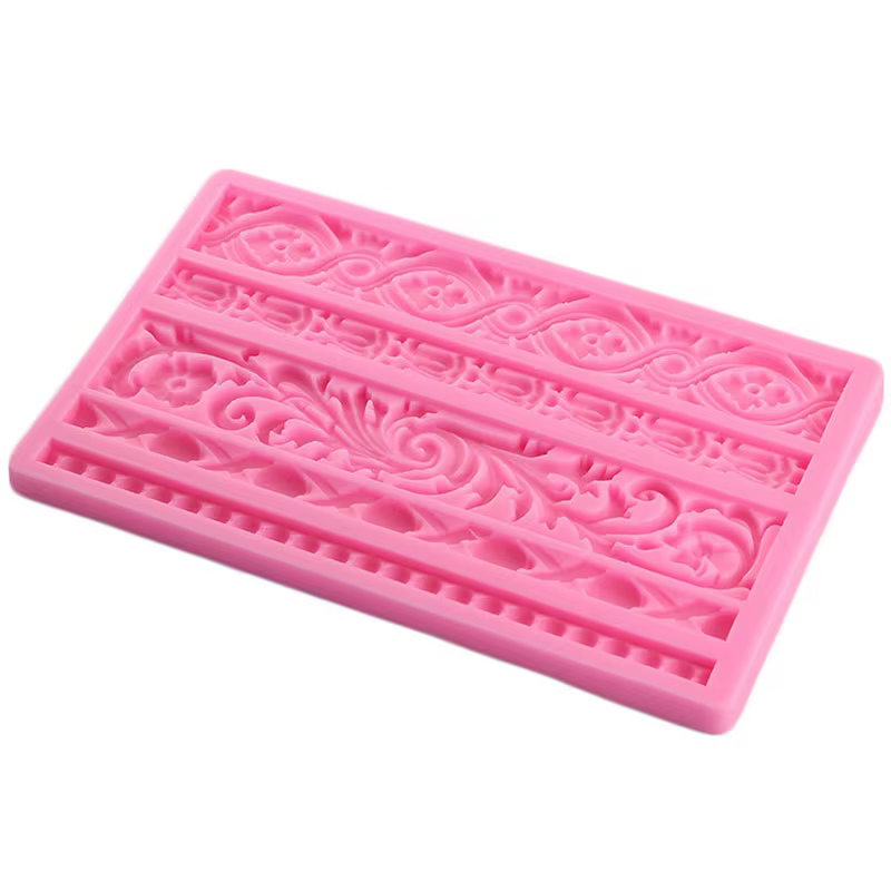 Moules Baroques en Silicone pour Bordure de Gâteaux, Cadre, Outils de Décoration pour Bonbons, Chocolat, Gumpaste