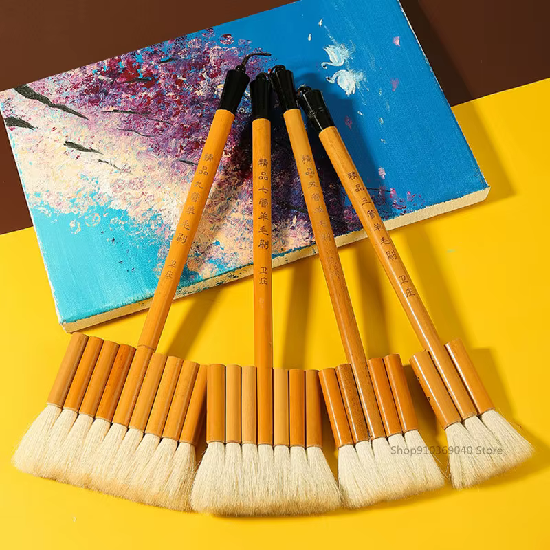 Pinceau d'interconnexion en laine pour peinture chinoise, brosse pour ombrage/arrière-plan, fournitures de peinture, nouveauté