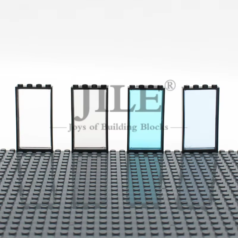 Moc – cadre de porte de fenêtre française 1x4x6 60596 57895, blocs de construction en briques, ensemble en vrac, vue sur la rue de la ville, Compatible avec les jouets en verre