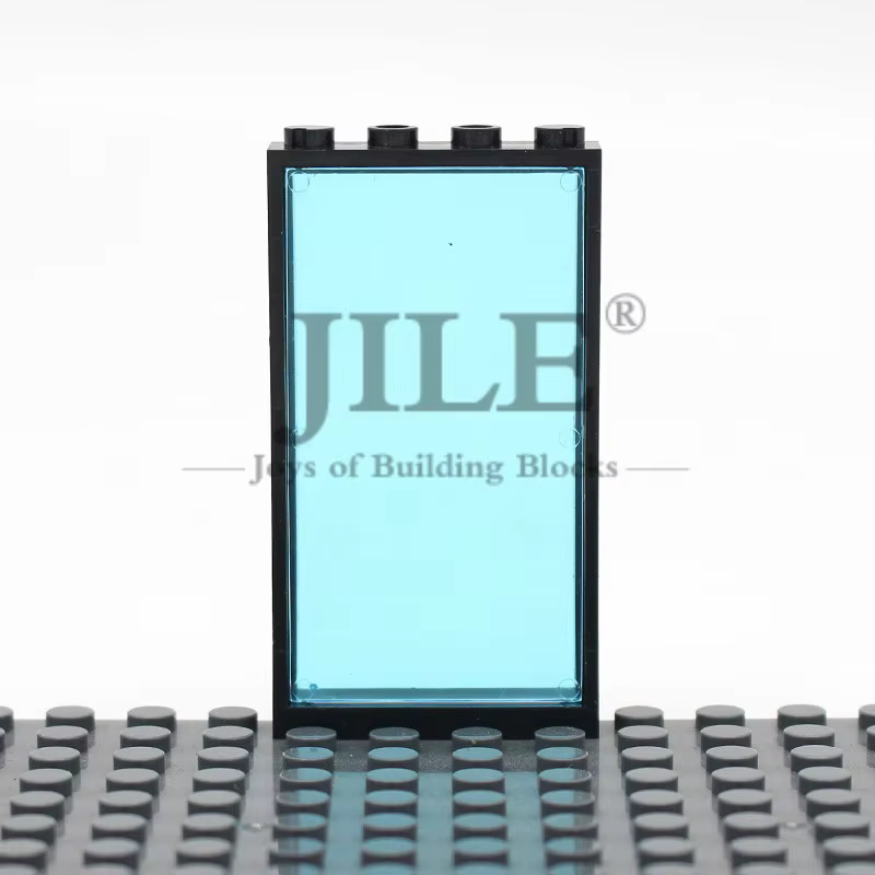 Moc – cadre de porte de fenêtre française 1x4x6 60596 57895, blocs de construction en briques, ensemble en vrac, vue sur la rue de la ville, Compatible avec les jouets en verre