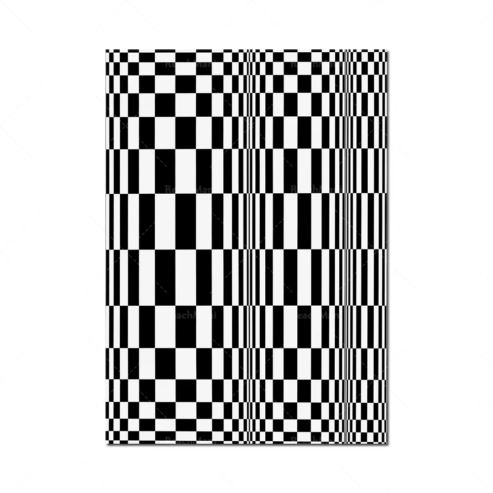 Art d'illusion d'optique: impressions géométriques abstraites en noir et blanc, impressions d'art contemporain, peintures murales scandinaves modernes, geo moderne