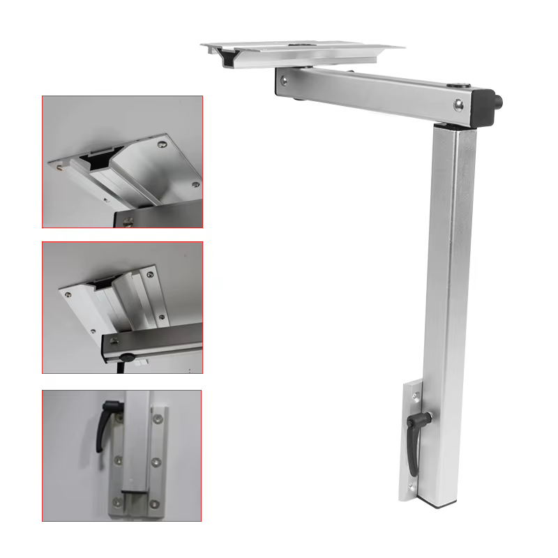 Pied de table TYTXRV RV 360 ° Pieds de Table d'ordinateur portable en aluminium durables et amovibles, Rotation et amovibles, pour camping-car, camping-car, Installation facile