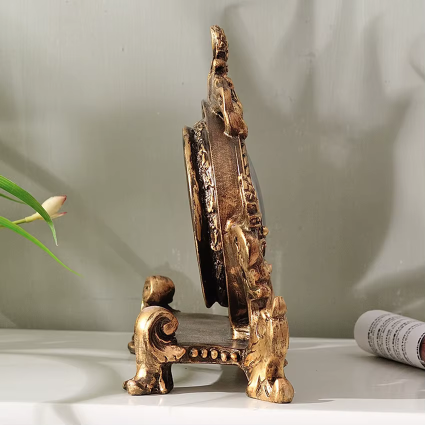 Horloge analogique de bureau et de Table rétro de Style européen, fonctionne à piles avec mécanisme de balayage silencieux, horloge de décoration pour la maison