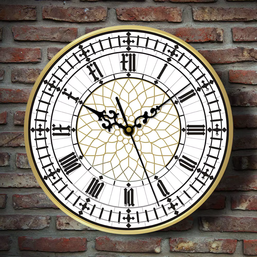 Big Ben Horloge murale moderne contemporaine rétro silencieuse sans tic-tac montre murale anglais décor à la maison grande-bretagne Londres cadeau