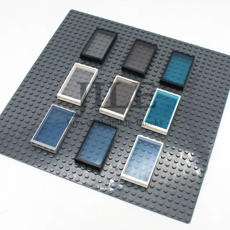 Moc – cadre de porte de fenêtre française 1x4x6 60596 57895, blocs de construction en briques, ensemble en vrac, vue sur la rue de la ville, Compatible avec les jouets en verre