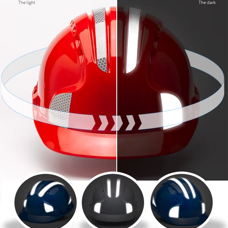 Casque de coulée à trois nervures, casque de protection, chapeau de protection, chapeau de construction en ABS, impression gratuite, logo, cinq couleurs, en stock