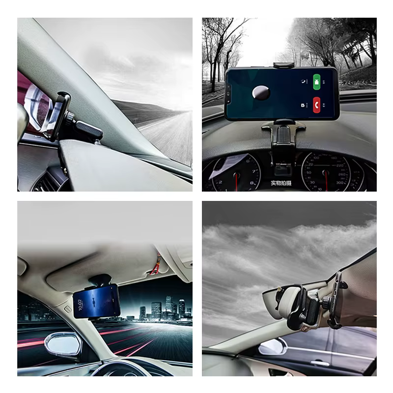 Support de téléphone portable Prada Board pour voiture, ABS, pare-soleil, rétroviseur automatique, support de téléphone, rotation à 360 degrés, accessoires résistants