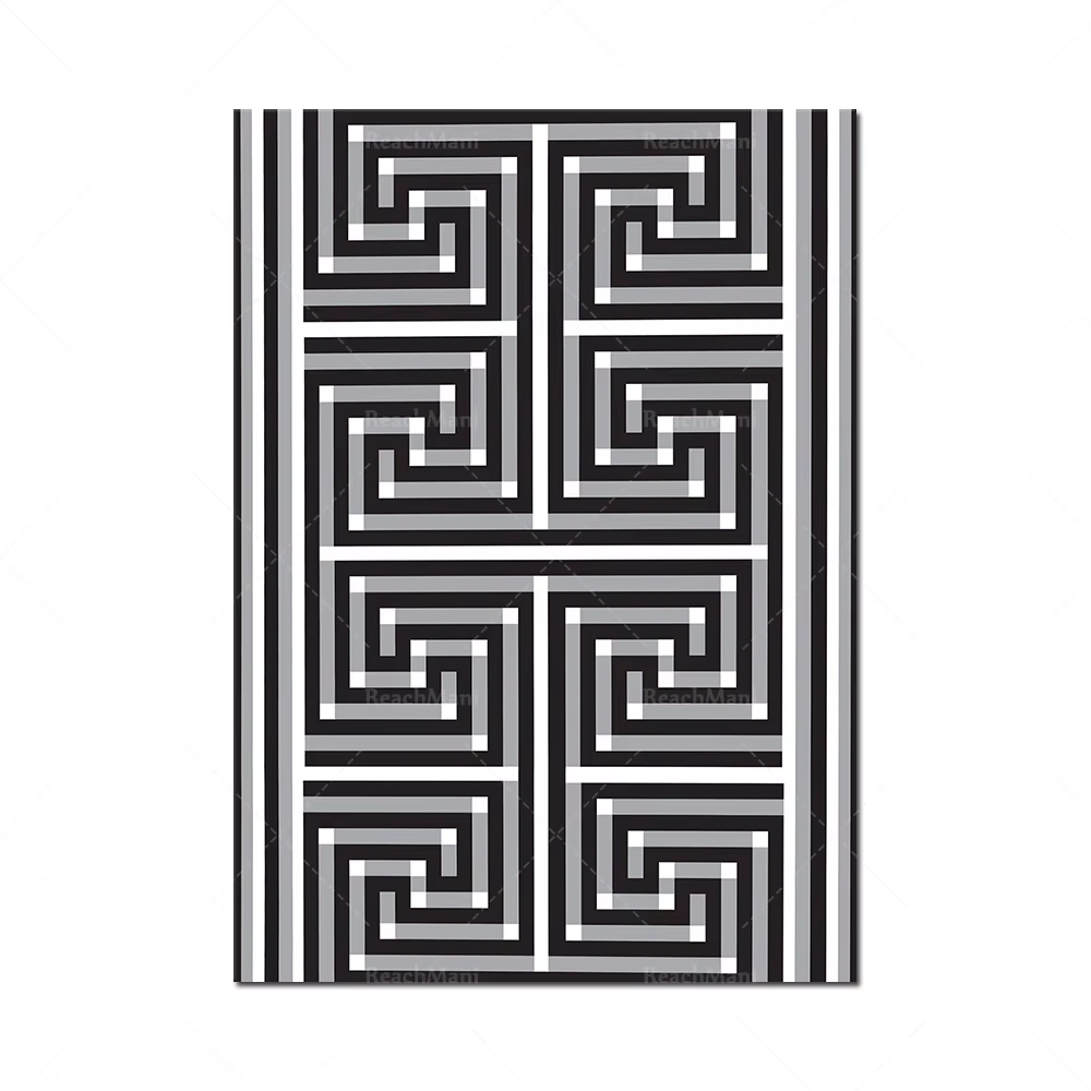 Art d'illusion d'optique: impressions géométriques abstraites en noir et blanc, impressions d'art contemporain, peintures murales scandinaves modernes, geo moderne
